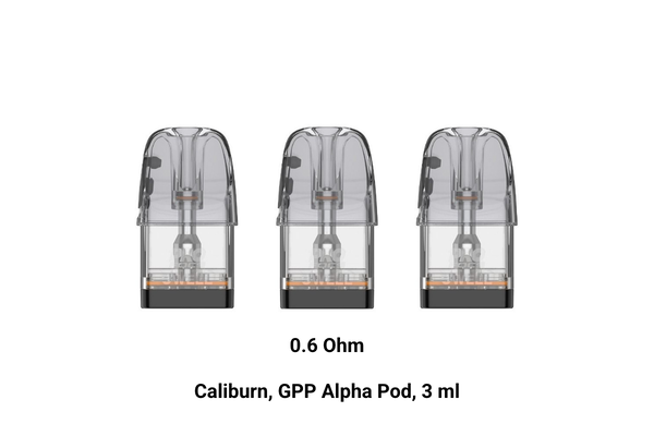 Verdampferkopf/Pod 0.6 Ohm, Caliburn GPP Alpha (3 ml)